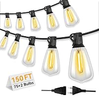 Wweixun2020 Catena LED ST38 45M/150FT 75 Lampadine +2 Ricambio