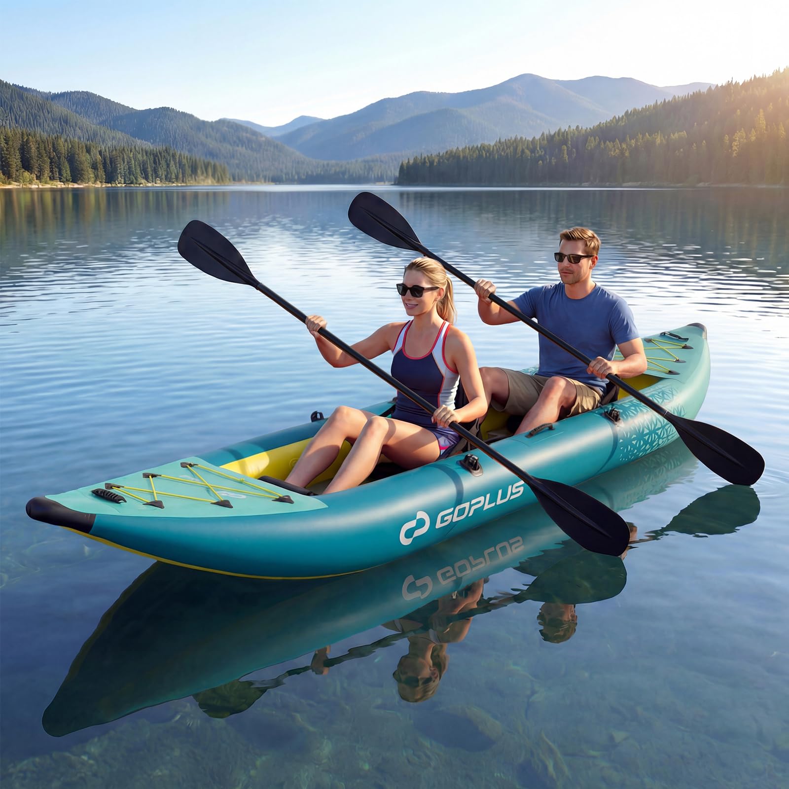 COSTWAY Kayak Hinchable 2 Plazas 381 cm Portátil 230 kg