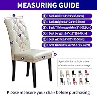 Vista 6 de Howhic Chair Covers for Dining Room Set of 4, Stretchy Dining Chair Covers, Textured Jacquard Kitchen Chair Slipcovers, Classy Decor for Home and
