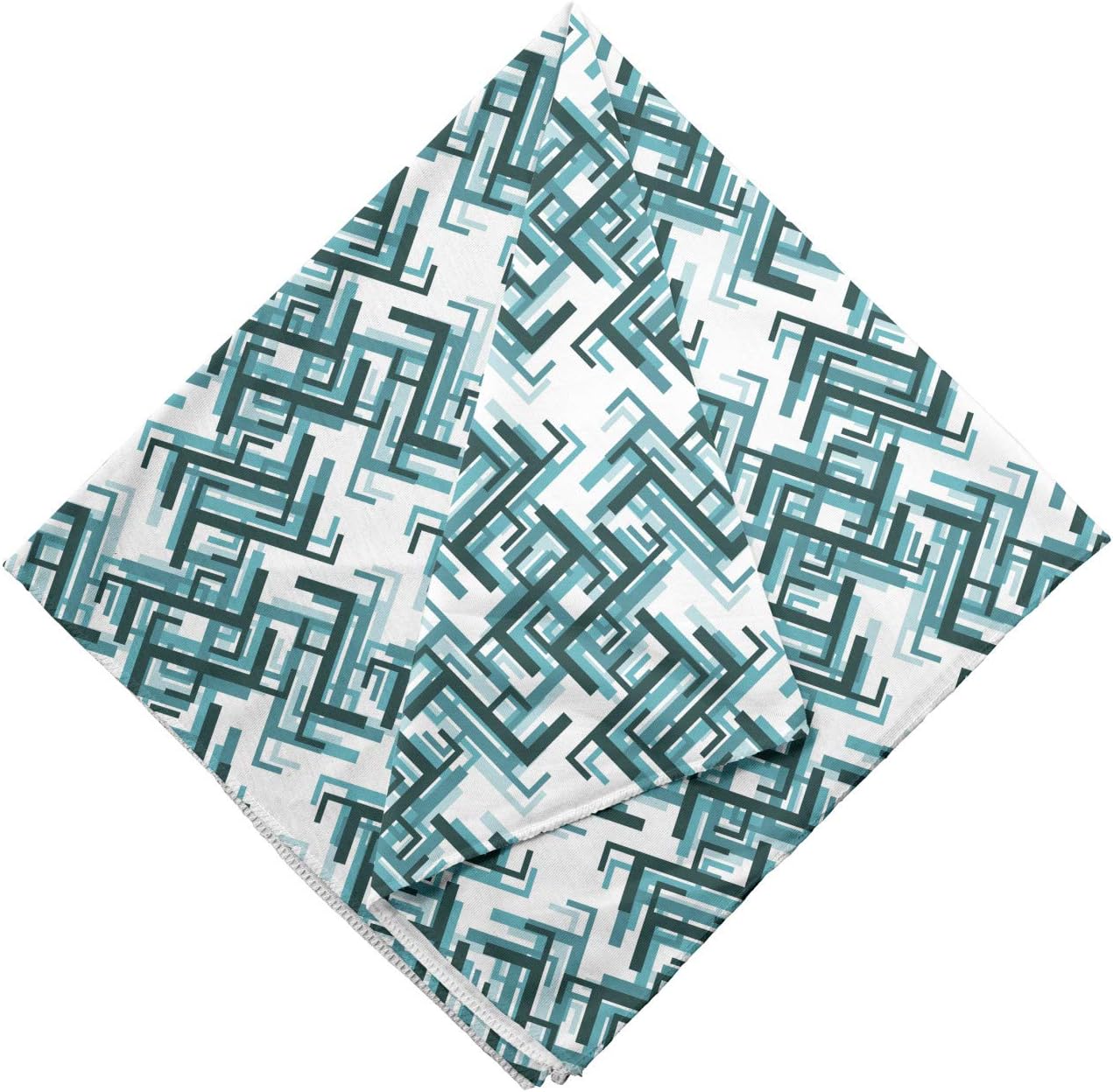 Ambesonne Unisex Bandana Turquoise White 1