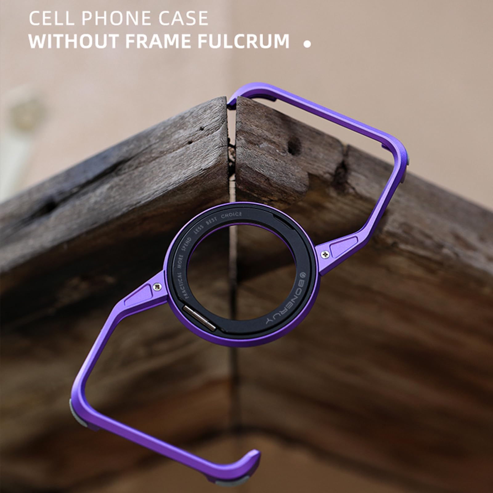 Estuche para iPhone 16/16 Pro/16 Pro MAX, Ultrafino, De Aluminio, Sin Marco, con Disipación De Calor Y Soporte Giratorio De 360 ​​Grados, Tacto Elegante Y Tacto Suave,16,Purple