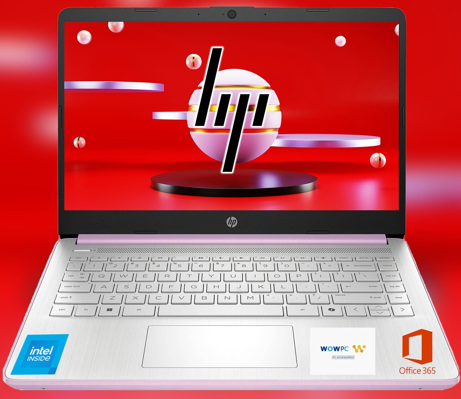 HP Ultrabook, Intel CPU, 8GB RAM, 1.6TB Storage (64GB OnBoard w/ 512GB Portable Drive + 1TB OneDrive), Up to 12 hrs Battery Life, Windows 11 Pro, Snowflake White, w/WOWPC 3-in-1 Bundle