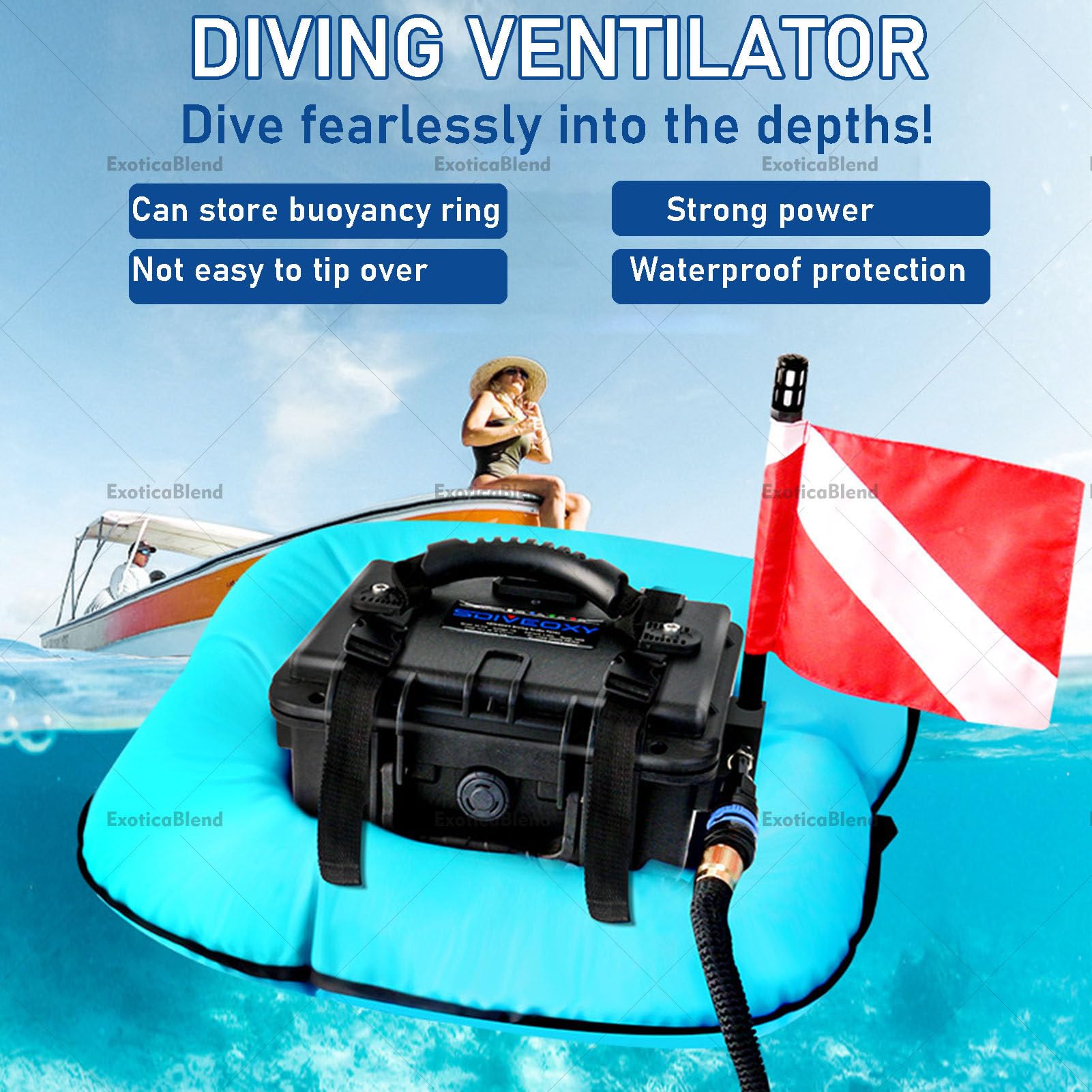 Sistema de respiración subacuática portátil con suministro de aire extendido para buceo y esnórquel