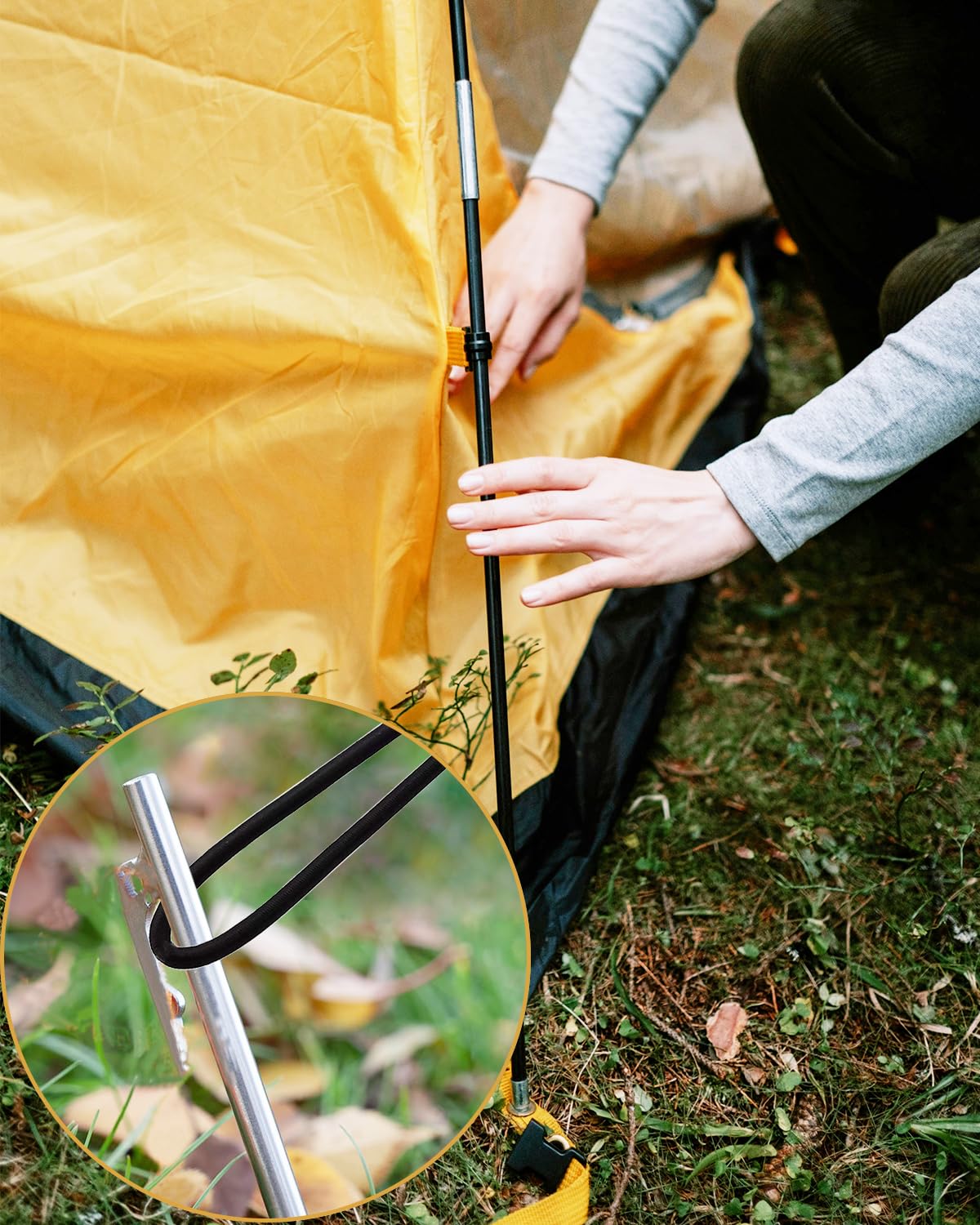PRETEX Bungee Cords With Balls - Set Of 25pcs X 9 Inch Universal Elastic Cord W/Ball Ties - Heavy Duty Bungees Perfect For Tent, Canopy & Tarp Tie Down - Black 8 thumbnail image