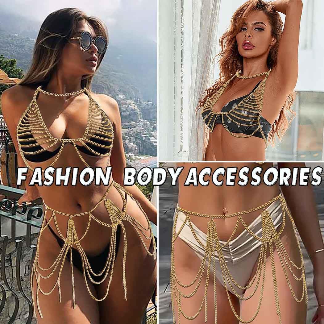 Falda de cadena dorada Juego de cadenas corporales El Salvador Ubuy