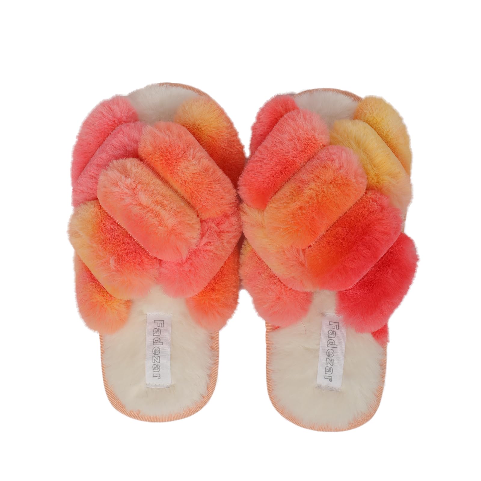 Fadezar Pantofole Peluche Donna Ciabatte da Casa Comode Invernali Moda Scarpe Sandali Slippers