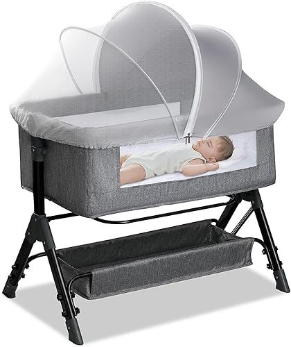 Miniatura 9 de Pack N Play - Cubierta para tienda de campaña y toldo para moisés, mosquitera transpirable medio opaca con cremallera de 2 vías para cuna, cuna de