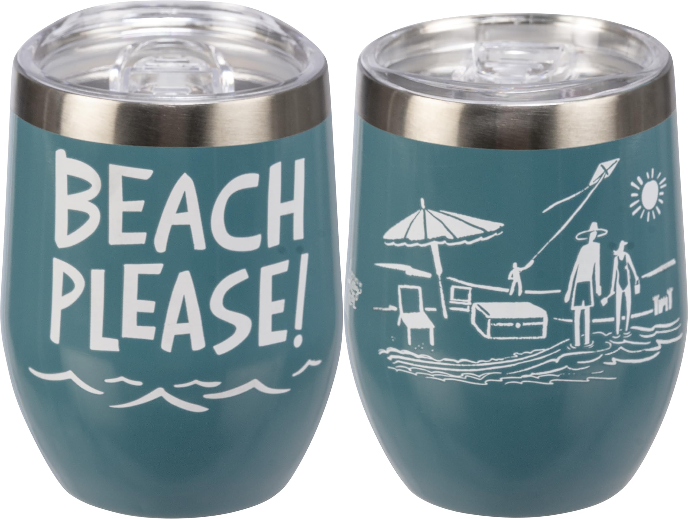 Verre à vin Beach Please idée cadeau originale pour anniversaire et pendaison de crémaillère