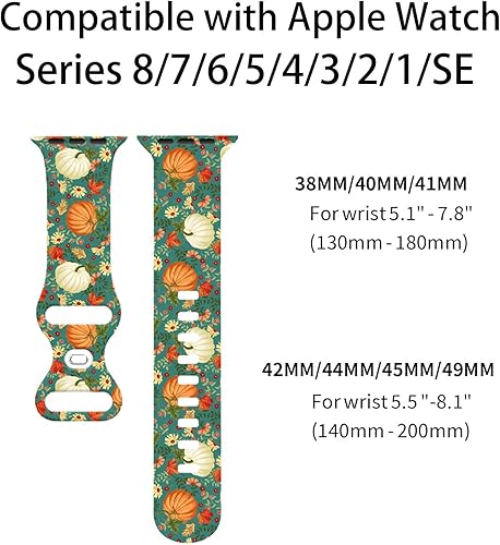 Miniatura 4 de Correa de reloj de otoño compatible con Apple Watch de 1.496 in 1.575 in 1.614 in 1.654 in 1.732 in 1.772 in 1.929 in, correas de repuesto