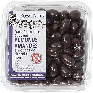 ROYAL NUTS Dark Chocolate Almonds, 400 Grams, (Package May Vary)