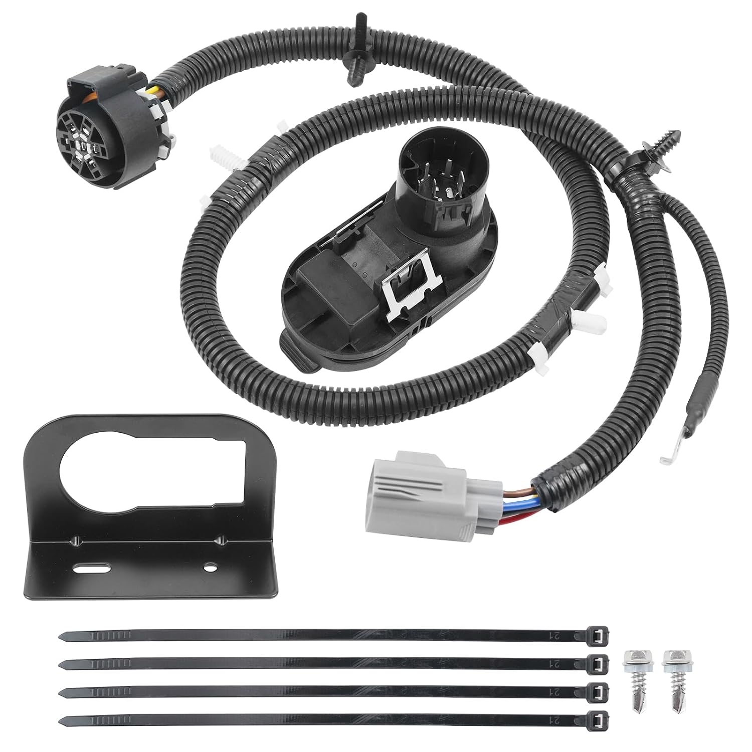 CK4T-13B576-KE Trailer Hitch Tow Wiring Connector Harness Kit Compatible with 2015-2019 Ford Transit-150, Transit-250, Transit-350, Transit-350 HD CK4Z-13A576-B 9U5Z-14489-MAA