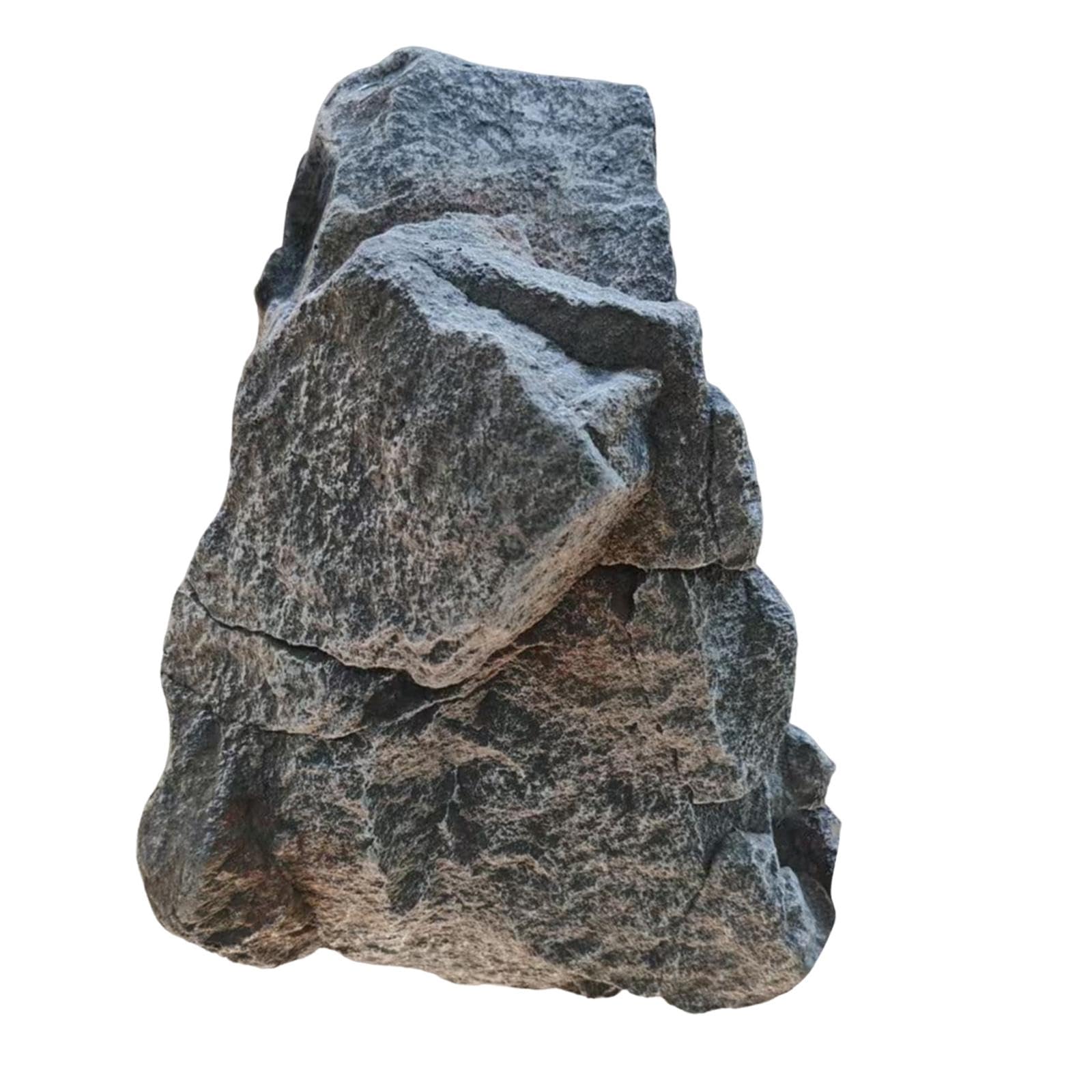 Décoration de Jardin en Fausse Pierre Grise, Faux Rocher Décoration de Jardin, Rock Gray Mountain Décoration, 33x23x23cm