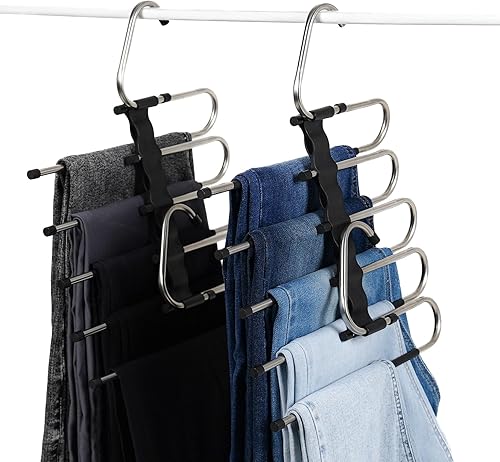 Paquete de 2 perchas mágicas para pantalones que ahorran espacio