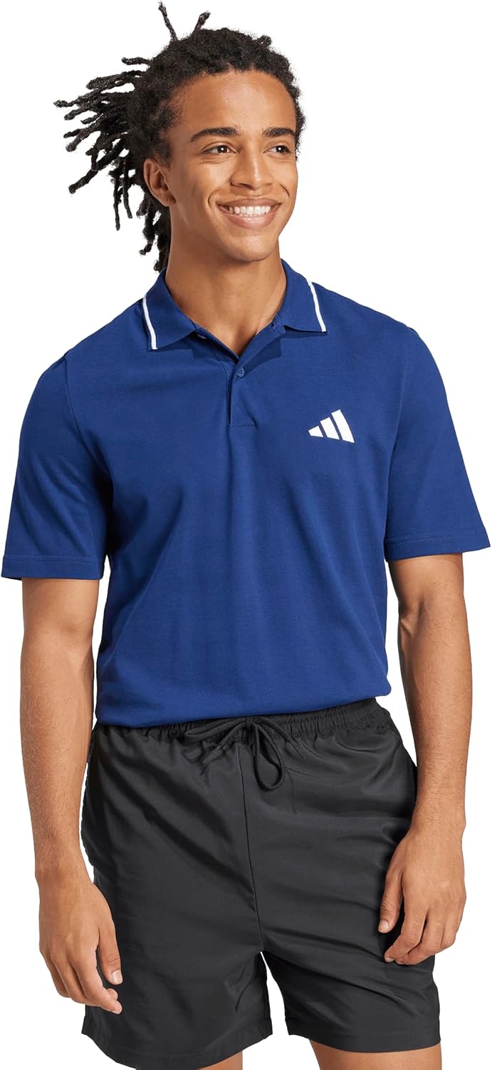 Adidas Mens Essentials Small Logo Pique Polo Shirt