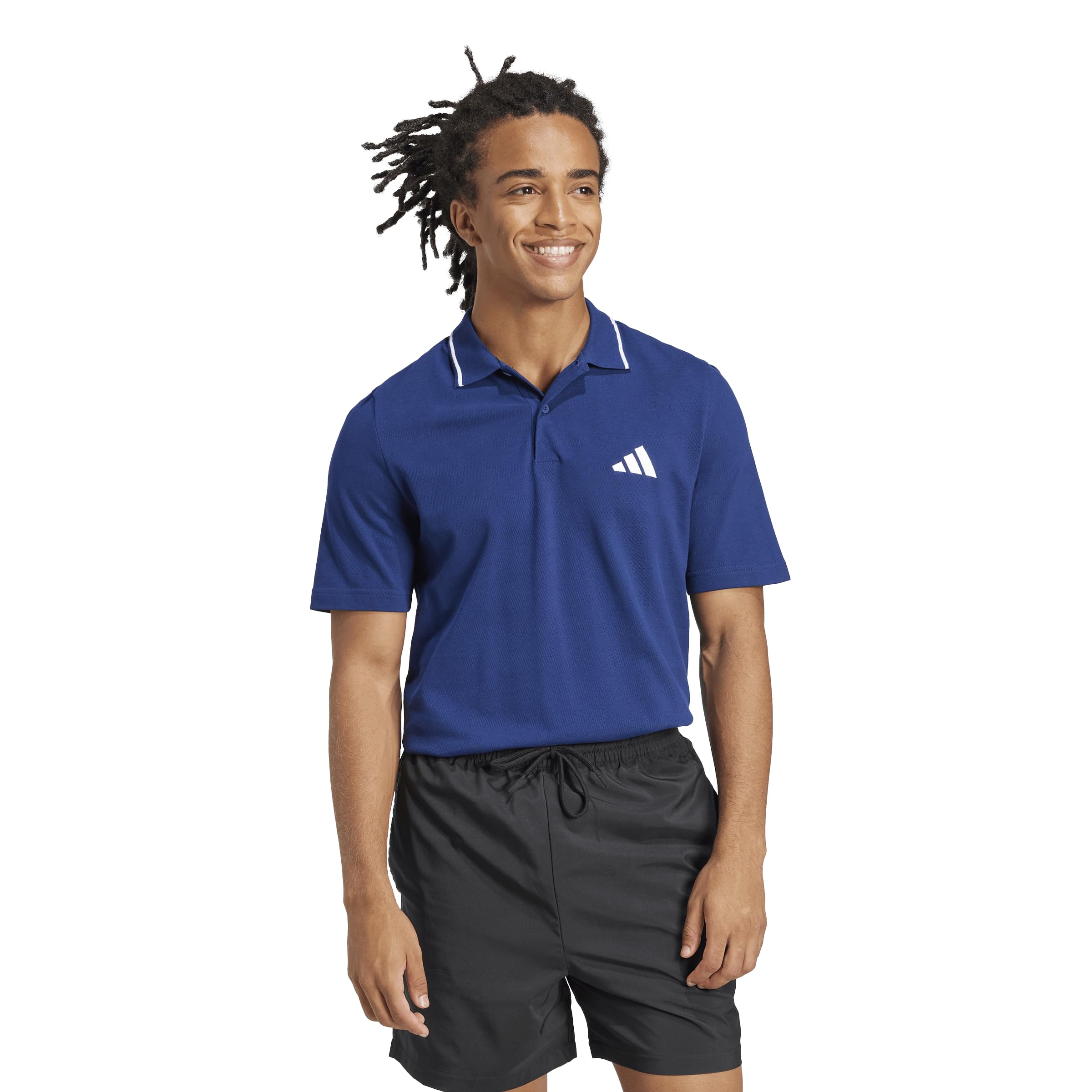 adidas Men's Essentials Small Logo Pique Polo Shirt