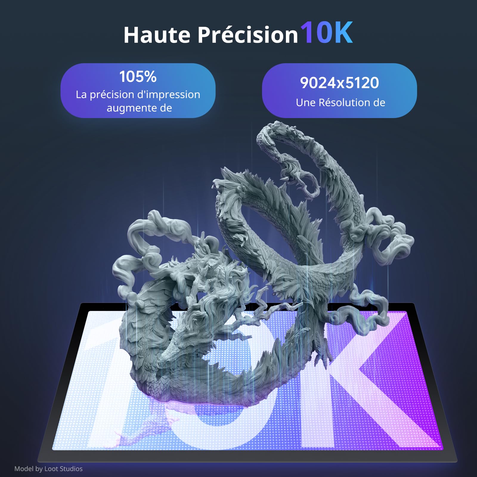 ANYCUBIC Photon Mono 4 Ultra 10K Imprimante 3D Résine Vitesse Max 120mm/h