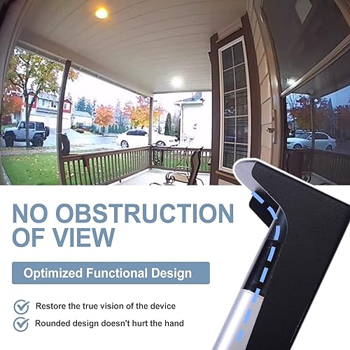 Miniatura 3 de Cubierta de lluvia para timbre de puerta, cubierta antirreflejos, protección solar de acero para anillo 1234 (Pro Max)