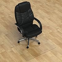 Vista 1 de Paquete de 2 tapetes más gruesos para sillas y pisos de madera dura, transparentes, no se pueden usar en pisos alfombrados, 1/8 de pulgada