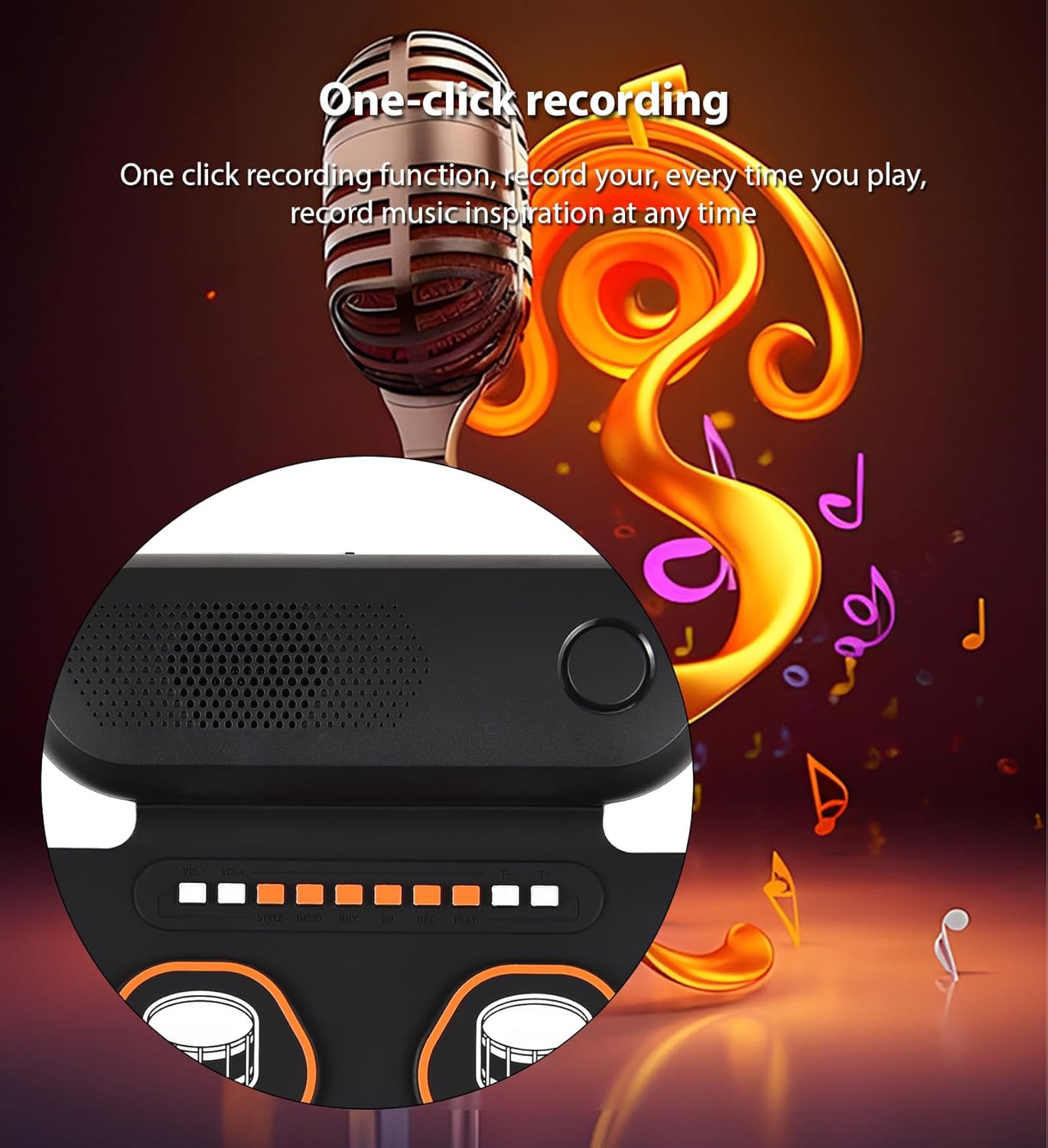 Electronic Drum Set, 7 Pad Kids Electronic Drum Set with Headphone Jack Roll Up Electric Drum Pad Kit Portable Rechargeable Midi Drum Kit Holiday Gifts for Kids