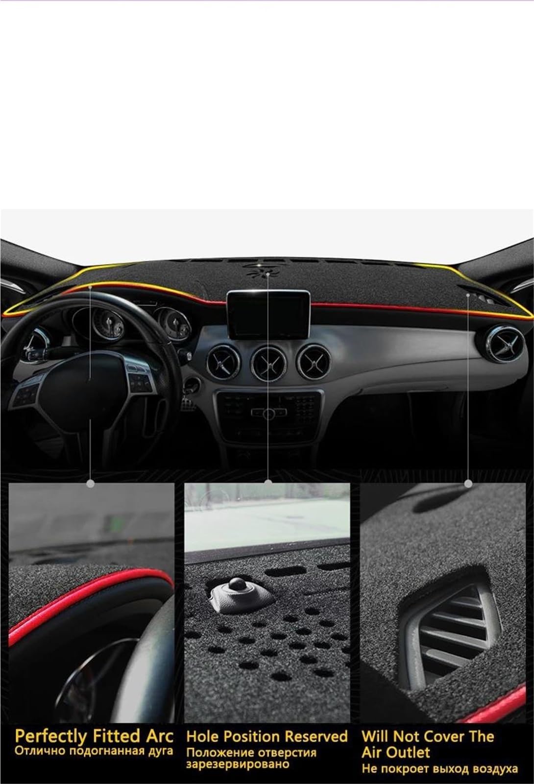 Almohadilla Cubierta Tablero Instrumentos Revestimiento Coche Antideslizante Parasol Para Hyundai Para Staria US4 2022-2025(Style 5,LHD)