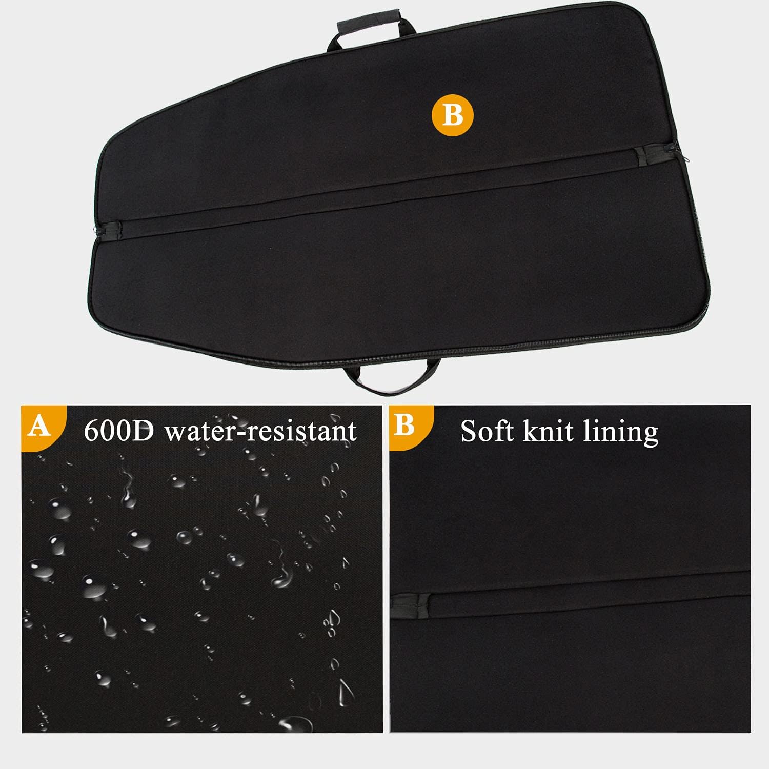 Rifle Case Tactical Single Scoped Soft Rifle Bag with Multiple Magazine Holder Pouch,Dual Lockable Zippers, Available Length in 35" 41" 45". - Image 3