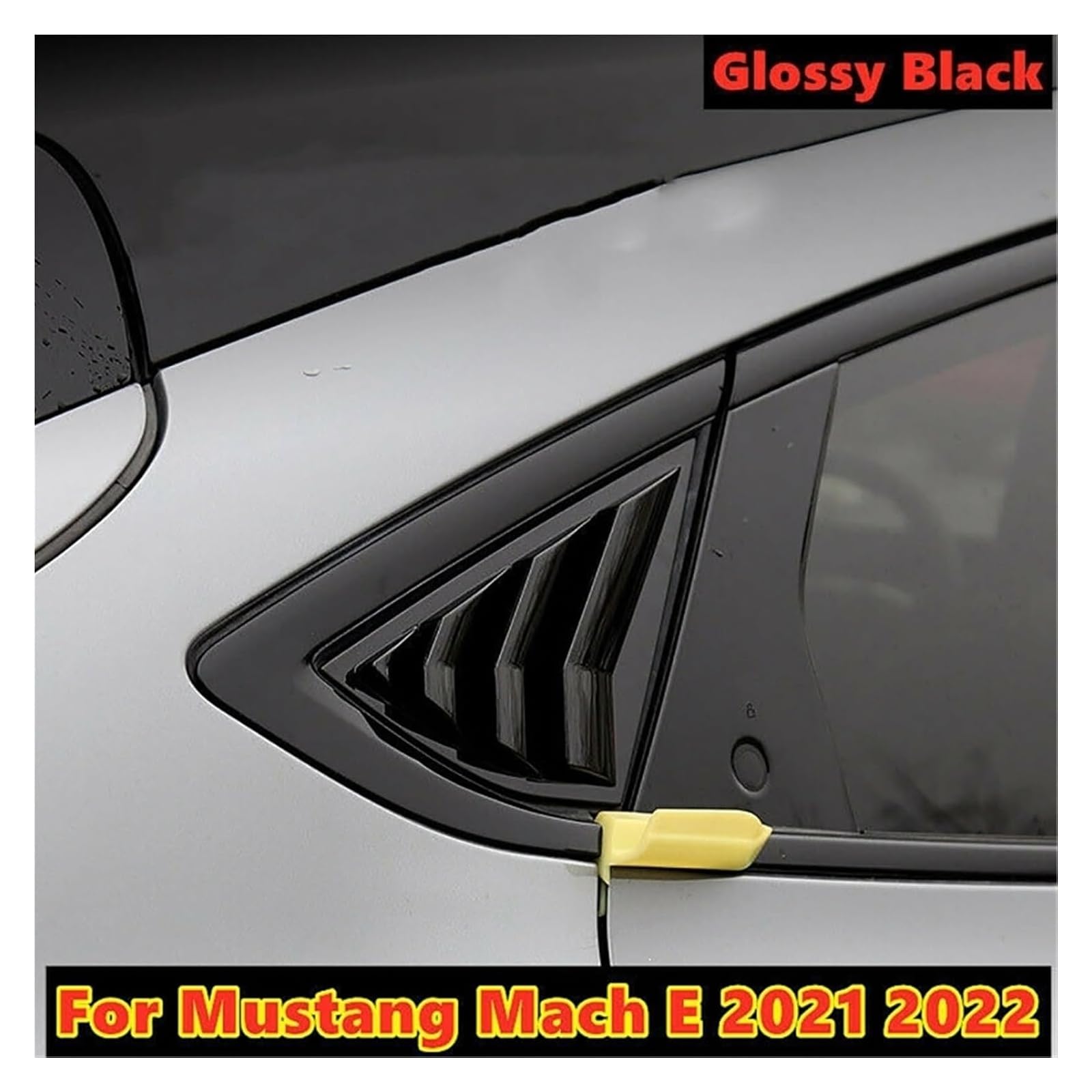 ABS Car Rear Window Louvers Cover Side Window Spoiler Trim 2pcs
