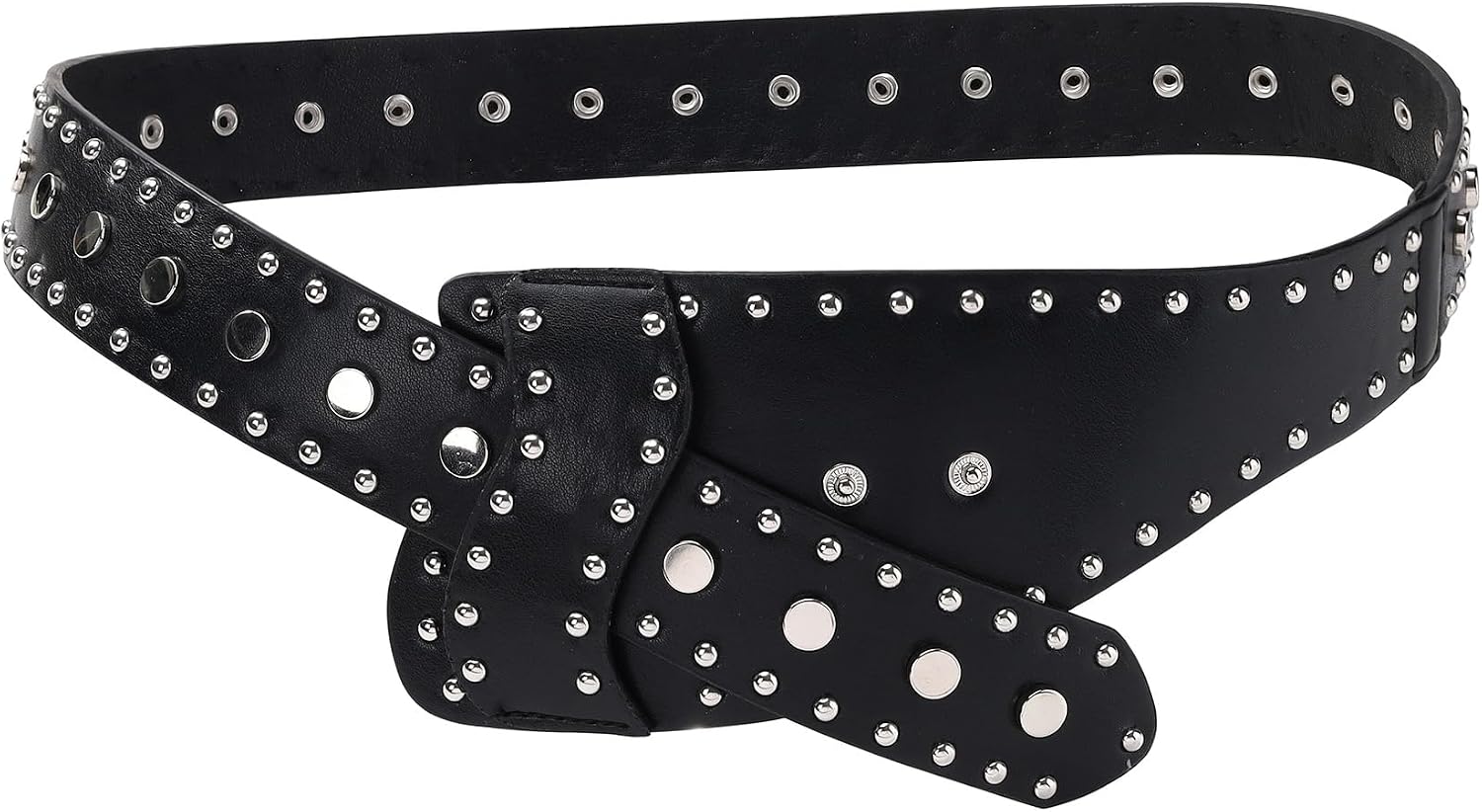 Women's Fashion Leather Belt Studded Leather Belt Ladies Belts for Jeans Dress Punk Belt