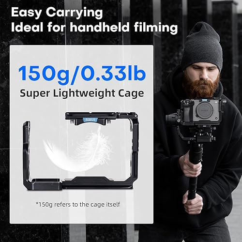 Miniatura 3 de SIRUI Kit completo de jaula para cámara con mango superior para Sony FX3FX30, compatible con mango XLR original, abrazadera de cable para HDMI,