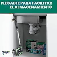 Vista 5 de Swiffer Sweep & Mop Deluxe 2 en 1 kit de limpieza de pisos con barrido y trapeado, kit multi-superficie para limpieza de pisos, incluye 1