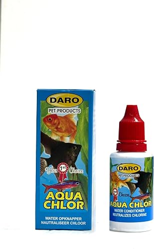 DARO Aqua Chlor Aquarium Water Conditioner, 30ml, Chlorine and Chloramine Neutraliser for Fish Tank