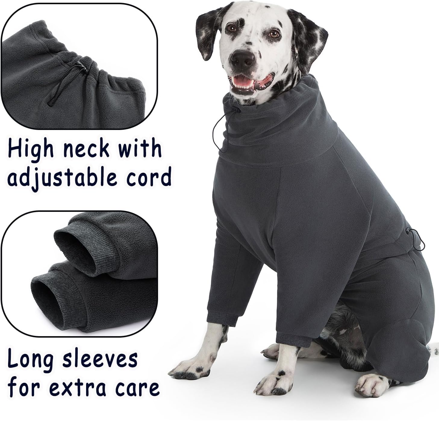 Cozy Dog Jacket Winter Full Body Dog Coat Warm Dog Sweater Fleece Dog Pajamas Pet Clothing Dog Fleece Jumpsuit Dog Thermal Jacket Dog Winter Coat for Small Medium Large Dogs Fleece Dog Onesie