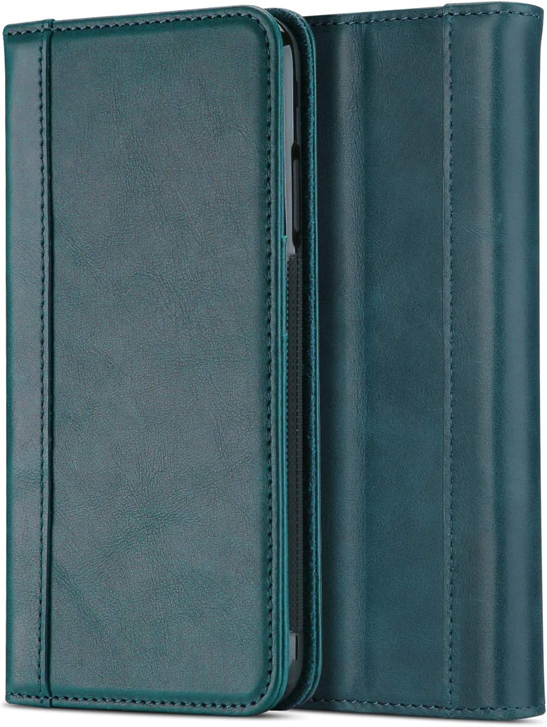 ProCase Genuine Leather Case for iPhone Xs Max, Vintage Wallet Folding Flip Case with Kickstand Card Holder Protective Cover for Apple iPhone Xs Max 6.5" (2018 Release) -Teal