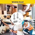1220PCS M3 M4 M5 M6 Kit d'assortiment de vis métriques, bouchon de tête de socket de hex Bouchons et rondelles Kit assorti,304 Ensemble de matériel en acier inoxydable pour DIY, 3D Imprimante, automobile