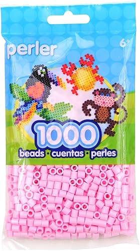 Perler Cuentas fusibles para manualidades, 1000 unidades, rosa claro, pequeño