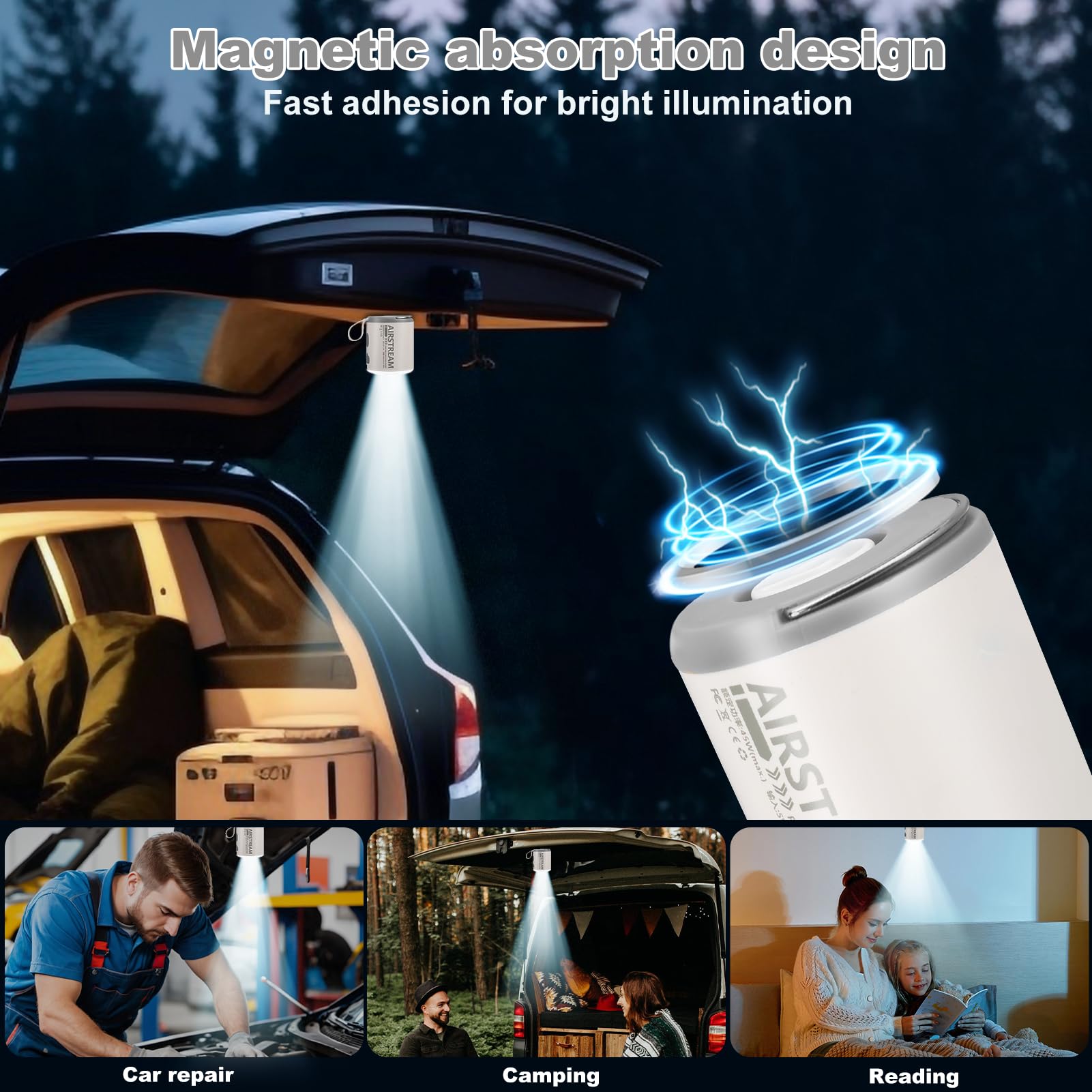 Pompe à Air Rechargeable Hbbgdiy – 1200 MAh, 5 Buses, LED, Poignée, Sac De Transport