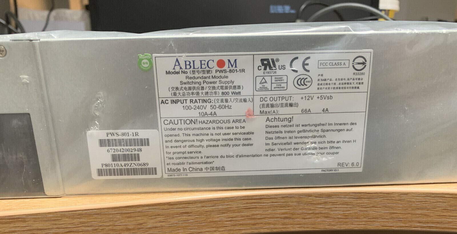 SuperMicro PWS-801-1R PC-Netzteil (800 Watt)