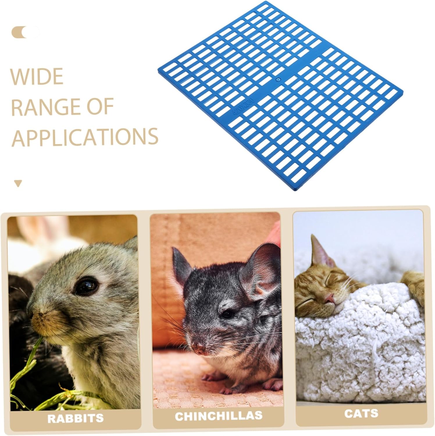 4pcs Rabbit Guinea Pig Accessory Wear-Resistant Cage Mats Easy-Clean Foot Pads for Small Animal Cages