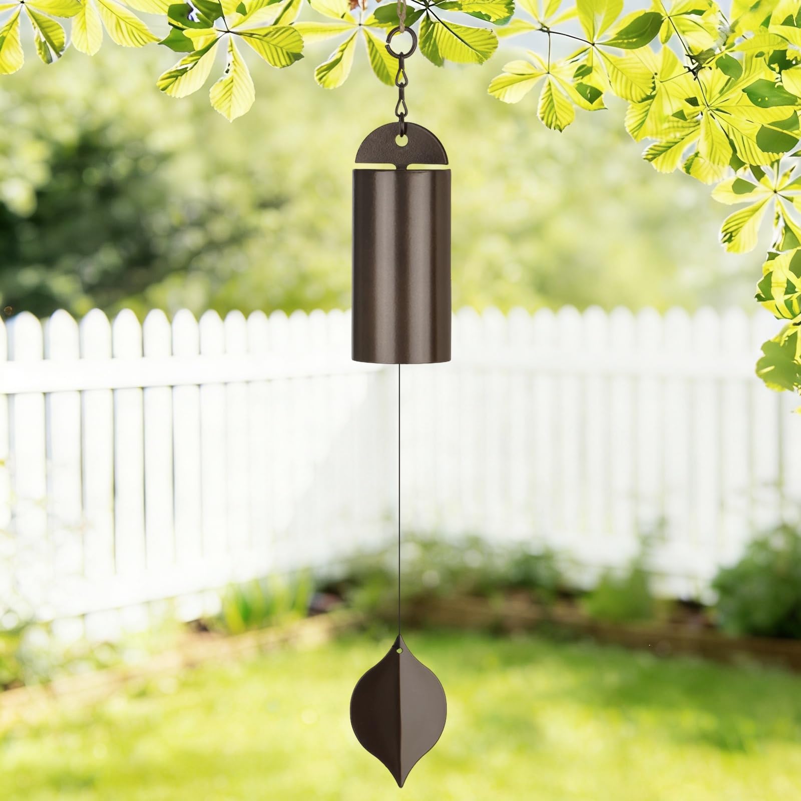 M METERXITY 1 Pack 19 inch Wind Chimes Metal for Outside, Bronze