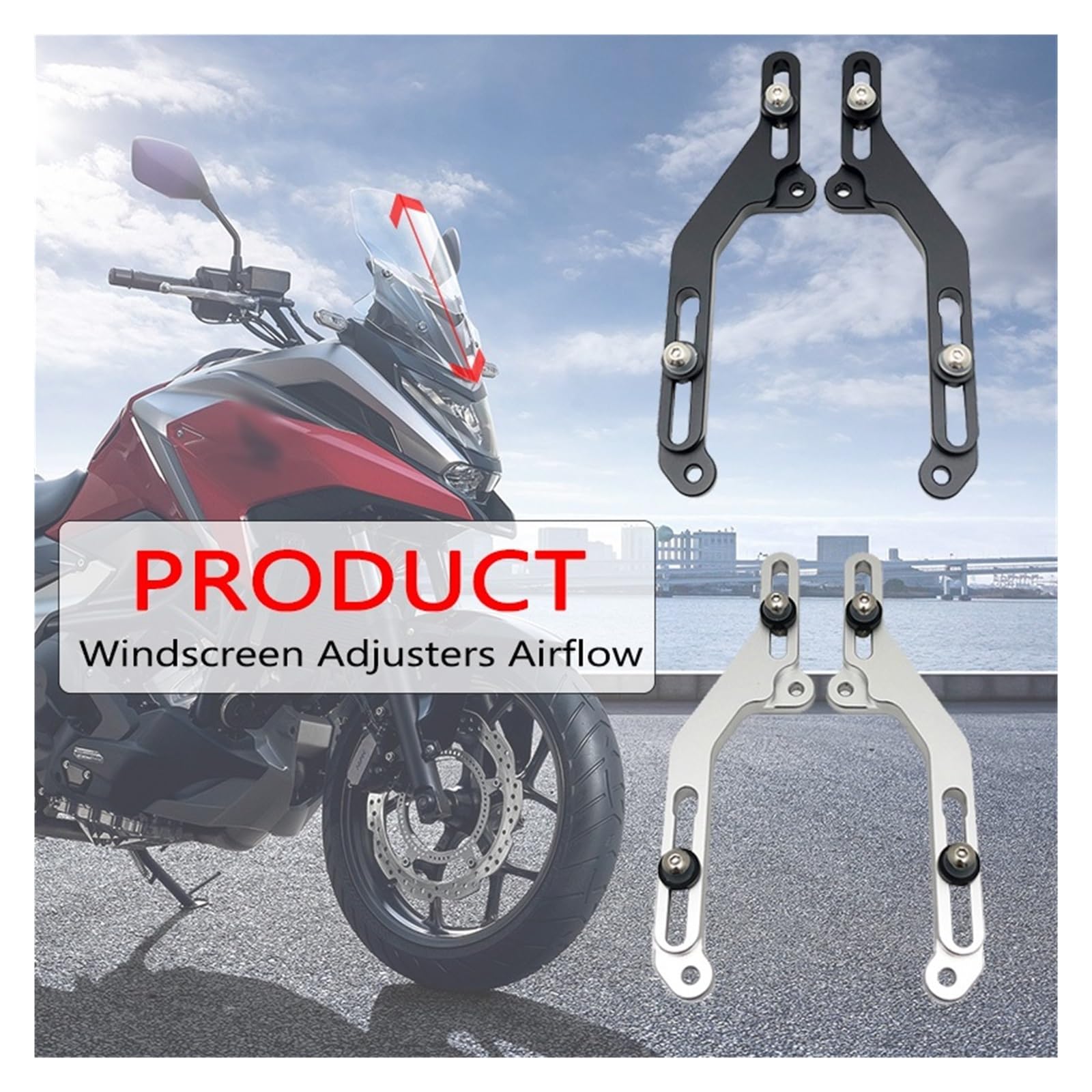 Ajustador de parabrisas de motocicleta, soporte de parabrisas de aluminio para HONDA NC700X NC750X NC 700 750X2012 2012 2014 2015, accorios - AliExprs 201355758