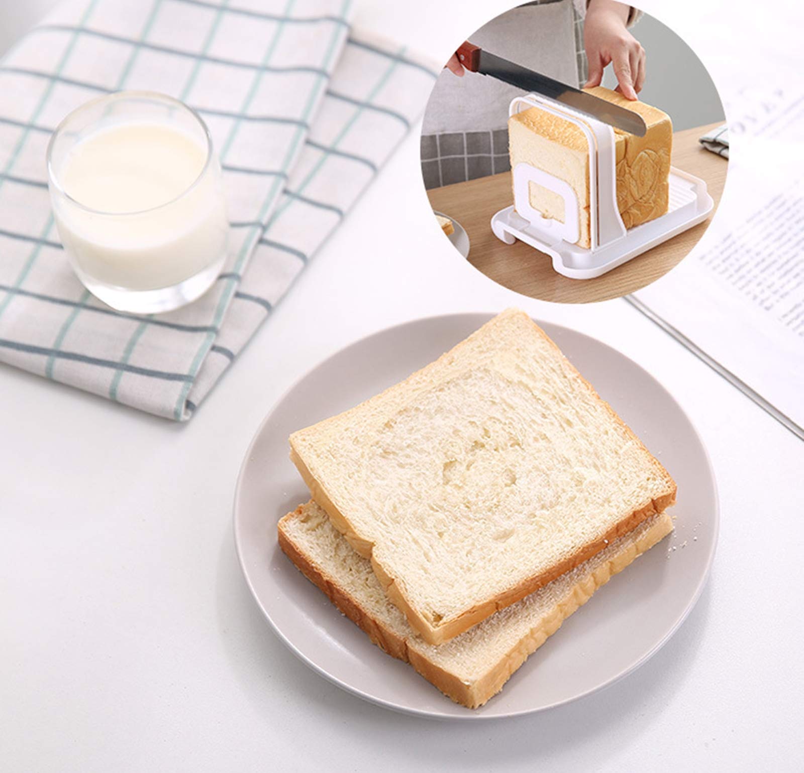 Amazon｜パンケーキ用パンスライサー調整可能サンドイッチスライサー