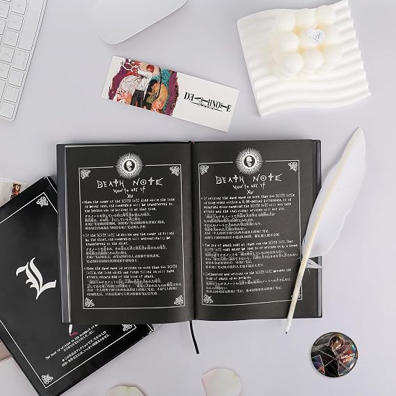 XTDMJ Death Note Buch, Death note Notizbuch, death Note Merch Date Notizbuch Basics Notizbuch Planungsnotizbuch Heft liniert für Cosplay Fans von Anime Büro Schulgeschenke Studenten