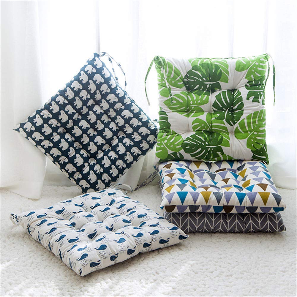 Set van 4 zitkussen, kussen, stoelkussen, zitkussen, 40 x 40 cm, tuinstoelkussen, voor tuin, balkon, terras, rond, B