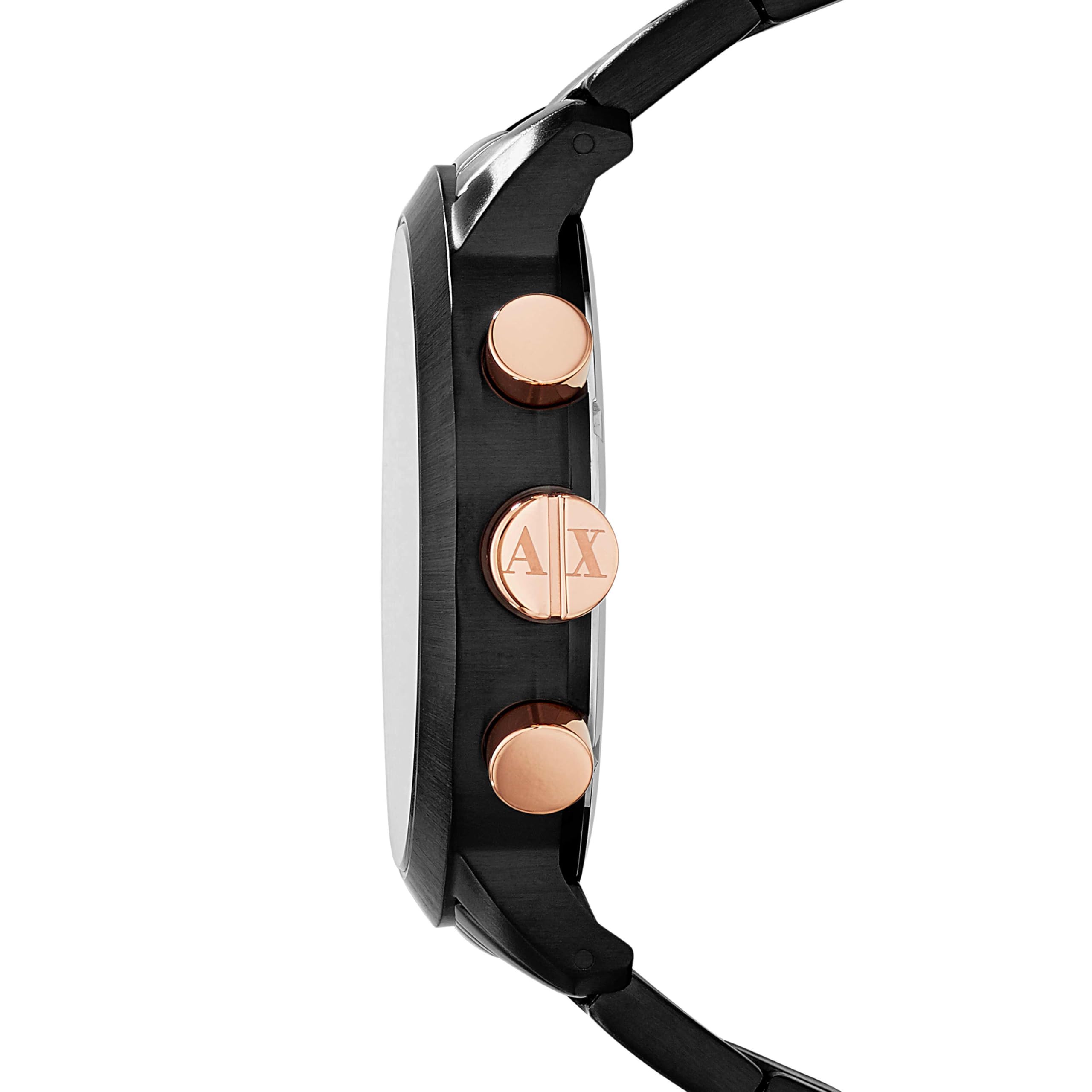 Armani Exchange Reloj Hombre, Movimiento Cuarzo cronógrafo y Caja 49mm con Correa Acero