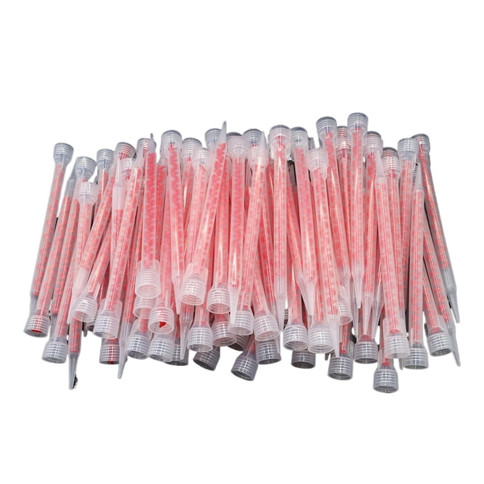 Mezcladores Estáticos Boquilla mezcladora de doble barril (100 unidades), boquilla mezcladora estática, tubo mezclador de epoxi, compatible con cartuchos dobles de 200 ml y 400 ml.