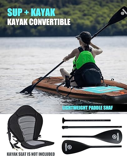 Vista 45 de Highpi Inflatable Stand Up Paddle Board for Youth and Adults – Wide Sup with Premium Accessories, Blow Up Paddleboard for Surfing, Fishing, Yoga &