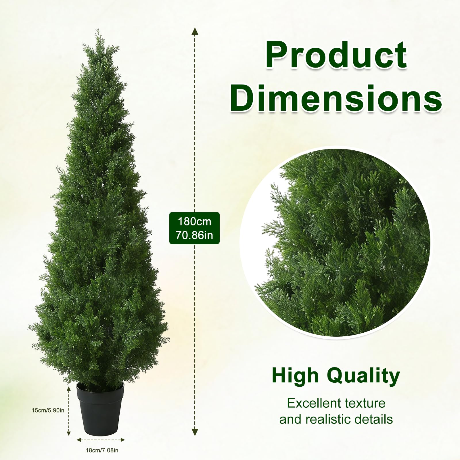 Amazon.com - Artificial Topiary Cedar Trees 6FT Tall 2 Set, Indoor