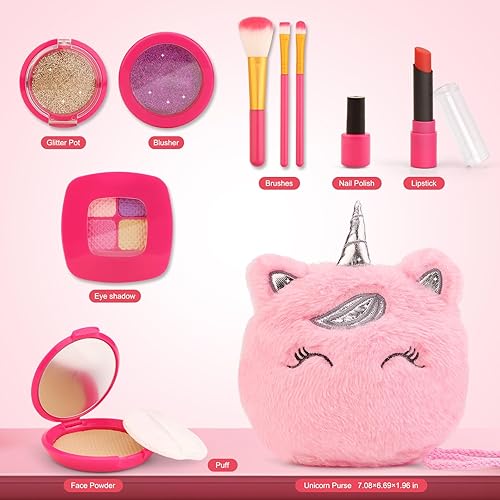 Miniatura 4 de Kit de maquillaje de simulación para niños pequeños, juguetes de 3, 4, 5, 6, 7, 8 años, juego de maquillaje falso para niños, juguete de 3-5, 4-6,