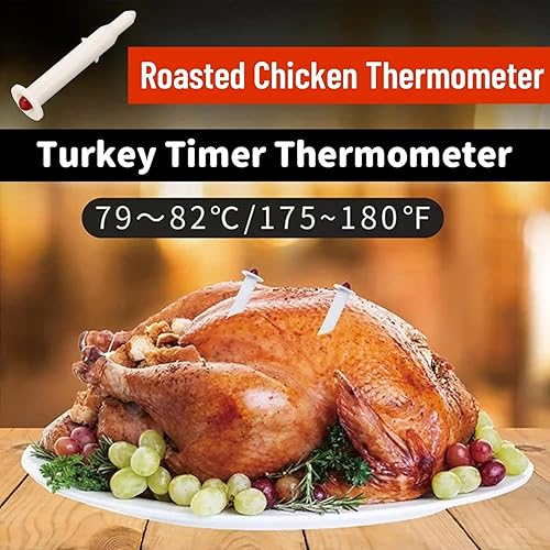 Miniatura 4 de Termómetro de pollo, temporizador de pavo, termómetro de carne y pavo, 1.8 pulgadas, temporizadores emergentes de buen cocinero para cocinar carne