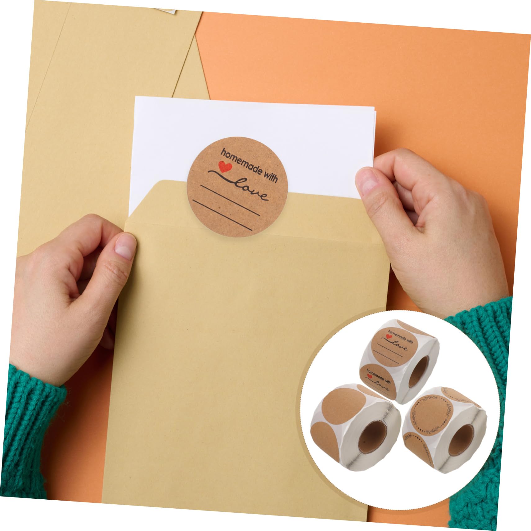 UKCOCO 3pezzi Etichette Adesive Rotonde Per Sigillo Di Imballaggio Etichette Autoadesive Vuote Scrivibili e Rimovibili Per Buste Confezioni Alimentari e Organizzazione