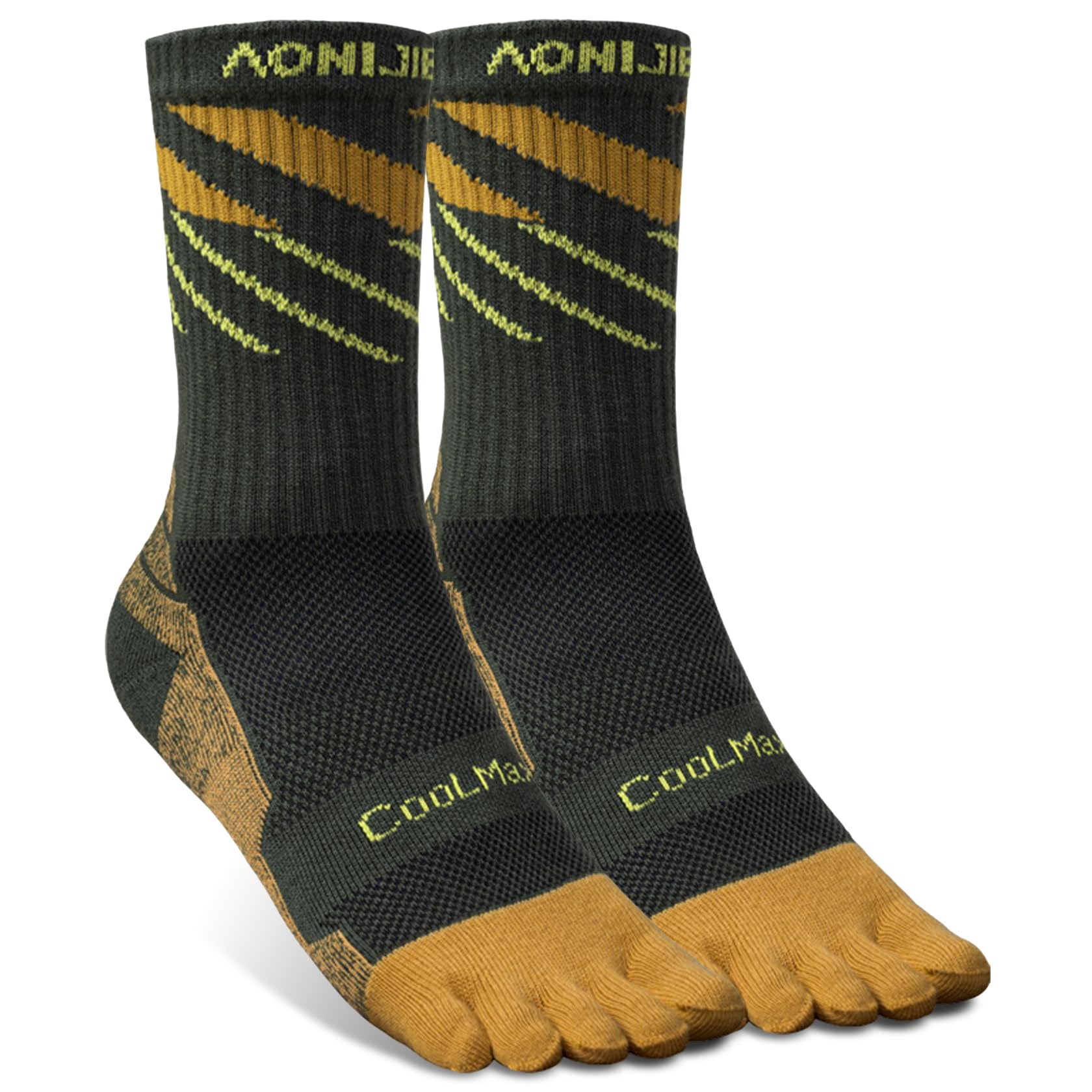 AONIJIE Toe Socks for Men and Women Athletic Hiking Coolmax Socks with toes - Soft Comfortable and Moisture Wicking